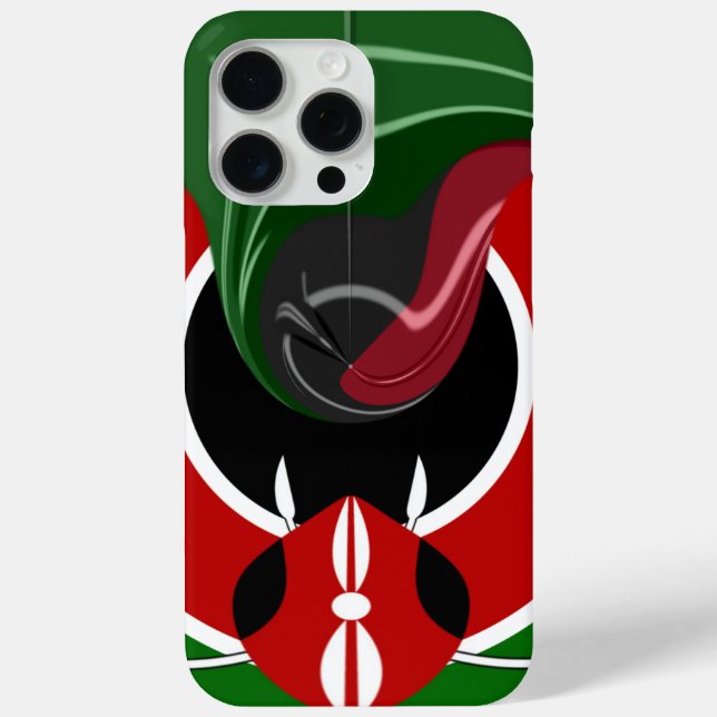 Fluid Kenyan Flag: A Modern Design Case-Mate iPhone Case (Back)