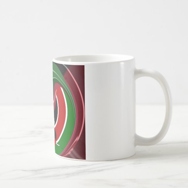 Fluid Kenyan Flag: A Modern Design Coffee Mug (Right)