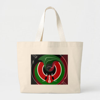 Fluid Kenyan Flag: A Modern Design Large Tote Bag