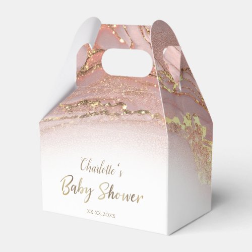 fluid marble Baby Shower Favor Boxes