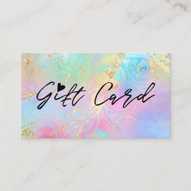 fluid marble gift certificate (Front)