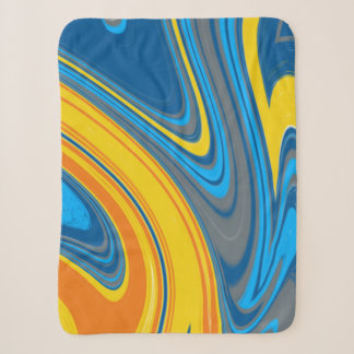 Fluid Marble Modern Design Meeting Ocean and Sun Sherpa Blanket