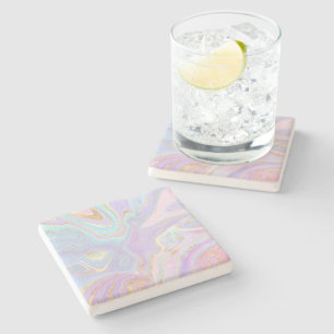 fluid marble stone coaster