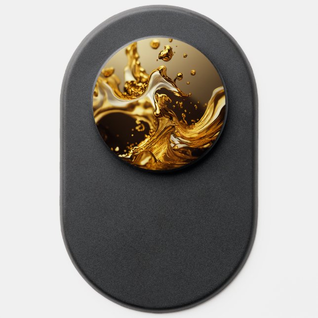 Fluid molten gold abstract PopSocket (Popsocket)