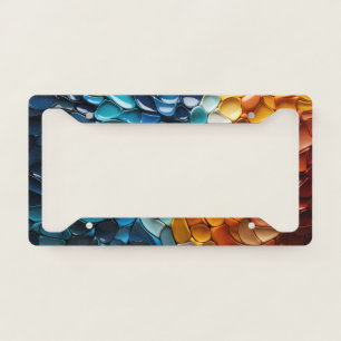 Fluid Mosaic License Plate Frame