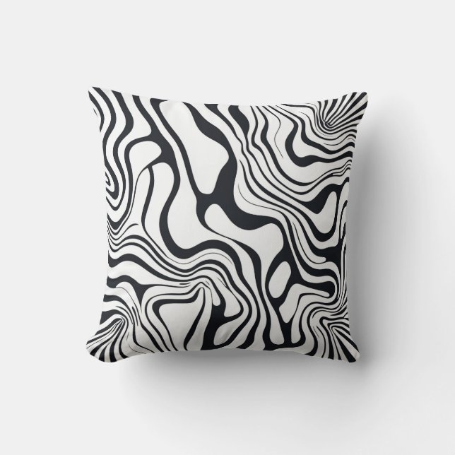 Fluid Motion Throw Pillow (Front)