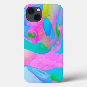 Fluid Neon Abstract iPhone 13 Case