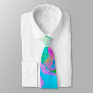 Fluid Neon Abstract Neck Tie