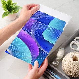 Fluid Neon Waves Abstract Pattern Envelope Mailers