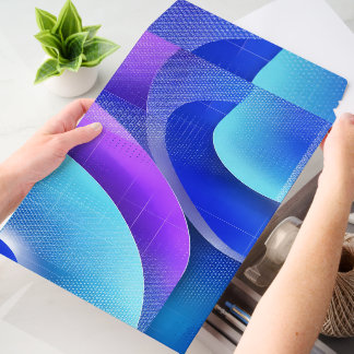 Fluid Neon Waves Abstract Pattern Envelope Mailers