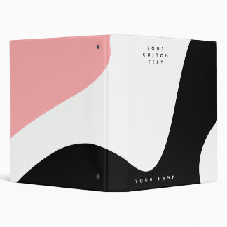 Fluid Shapes Personalized 3 Ring Binder
