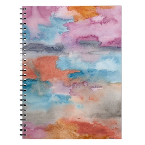 Fluid Watercolor Abstract Notebook | Zazzle