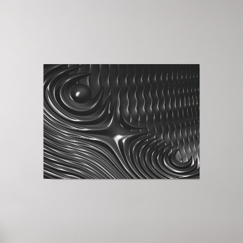 fluid waves wrapped canvas