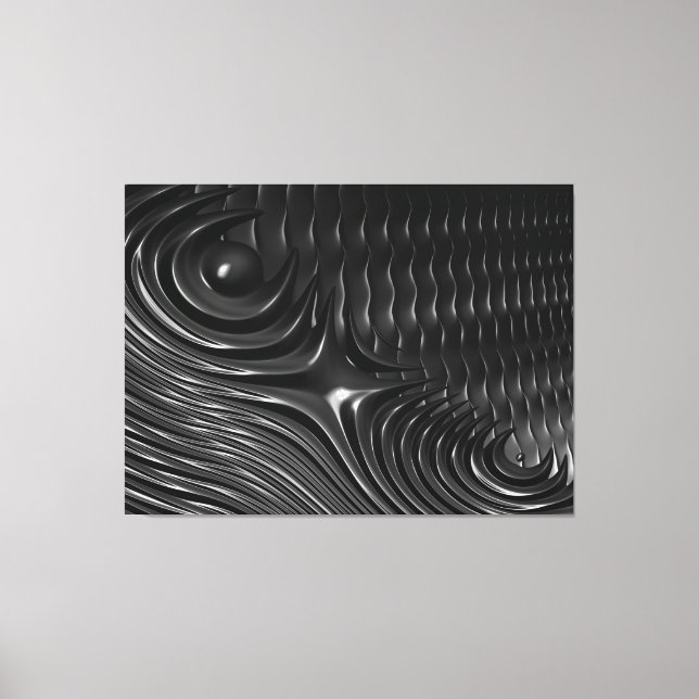 fluid waves wrapped canvas print (Front)