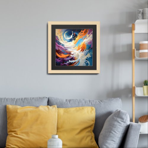 fluidity in chaos framed art