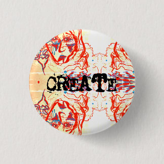 Fluidity. mirrored sage art button