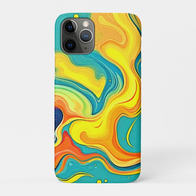 Fluidity of Joy: Abstract Waves Case-Mate iPhone Case (Back)