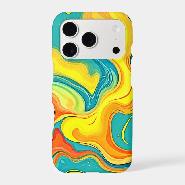 Fluidity of Joy: Abstract Waves Iphone Case (Back)