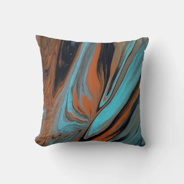 Fluidity Southwest Turquoise Throw Pillow Zazzle