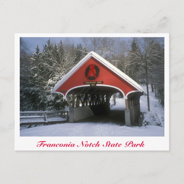 Flume Covered Bridge Franconia Notch State Park Postcard (Front)
