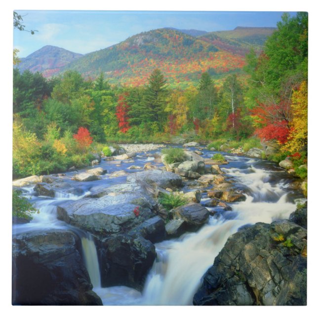Flume Falls |  Adirondack Mountains Ceramic Tile (Front)