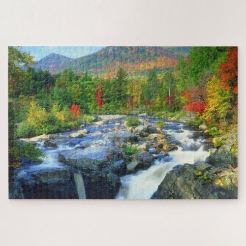 Flume Falls   Adirondack Mountains Jigsaw Puzzle