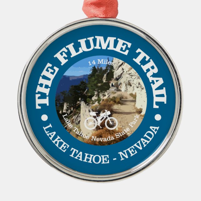 Flume Trail (MTB)C Metal Ornament (Front)