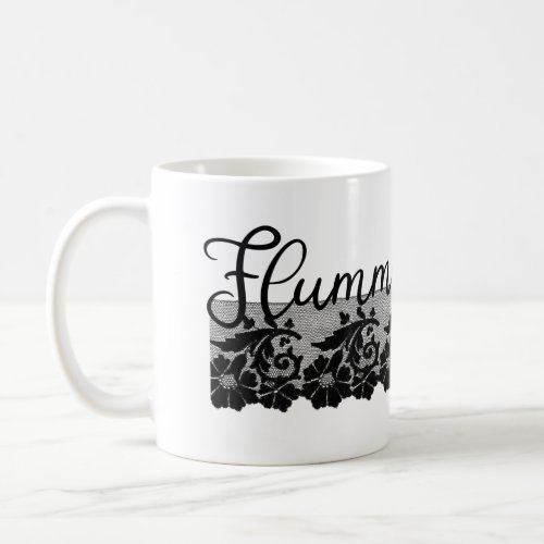 Flummadiddle _ 19th Century Slang and Black Lace Coffee Mug