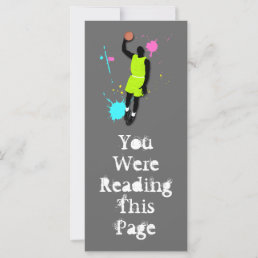 Fluo Basketball Player Bookmark Template