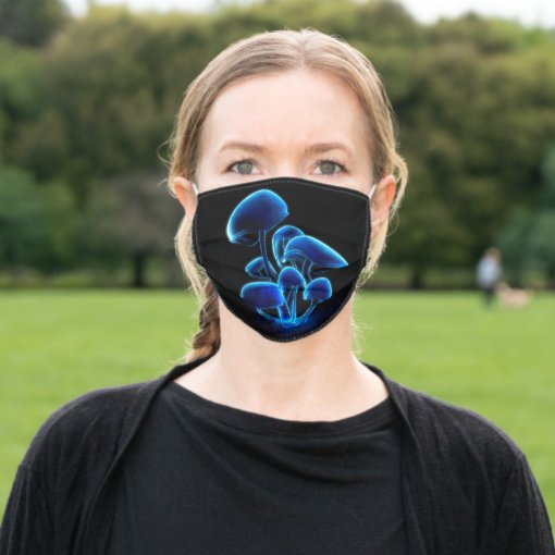 Fluorescence (Blue) Adult Cloth Face Mask Zazzle
