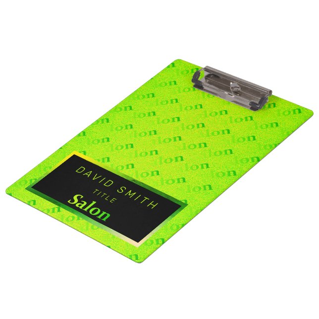 Fluorescent 2in1 Neon Elegant Business Card & Clipboard (Angled)