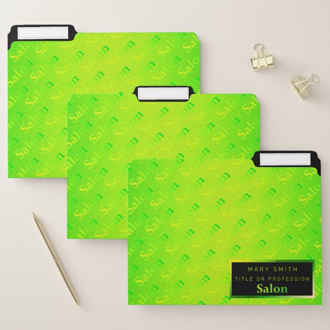 Fluorescent 2in1 Neon Elegant Business Card & File Folder (Set)