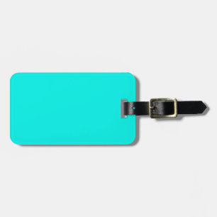 Fluorescent Aqua Teal Turquoise Blue Personalized Luggage Tag