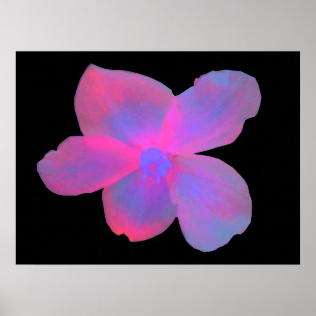 Fluorescent Begonia Flower Print (Front)