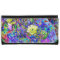Fluorescent Blue Lavender Yellow Floral Lg Wallet