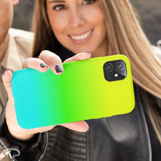 Fluorescent Bright Neon Ombre Color  iPhone Case (Creator Uploaded)