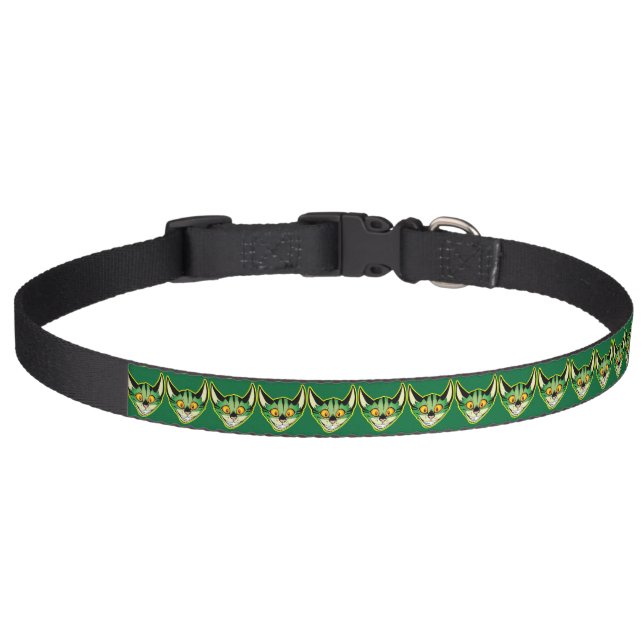 Fluorescent Cartoon Cat Dog Collar (Front)