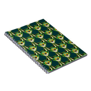 Fluorescent Cartoon Cat Notebook