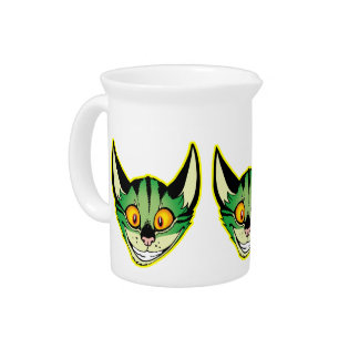 Fluorescent Cartoon Cat Pitcher