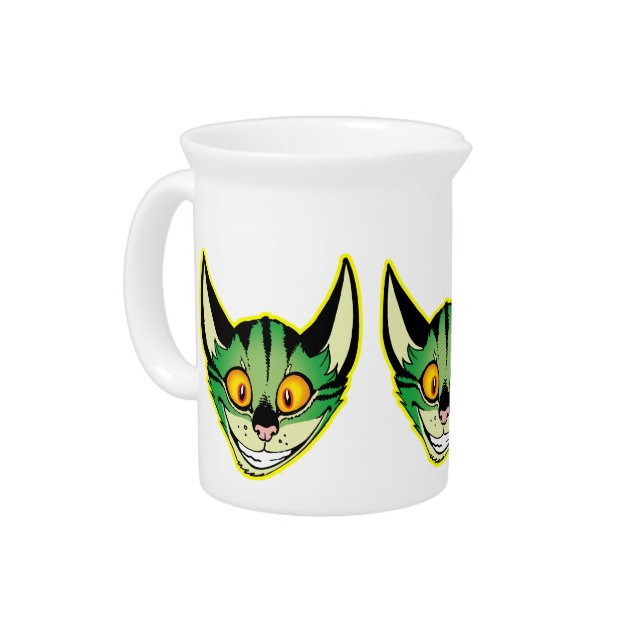 Fluorescent Cartoon Cat Pitcher (Left)