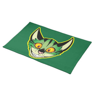 Fluorescent Cartoon Cat Placemat
