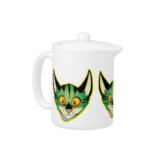 Fluorescent Cartoon Cat Teapot