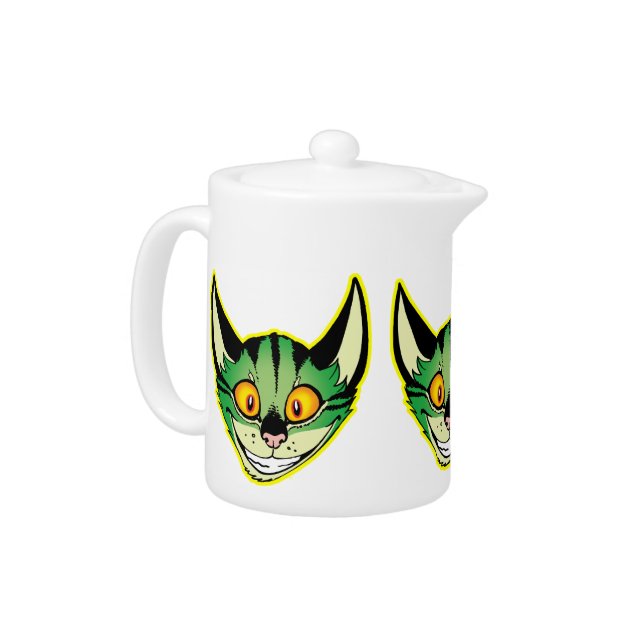 Fluorescent Cartoon Cat Teapot (Left)