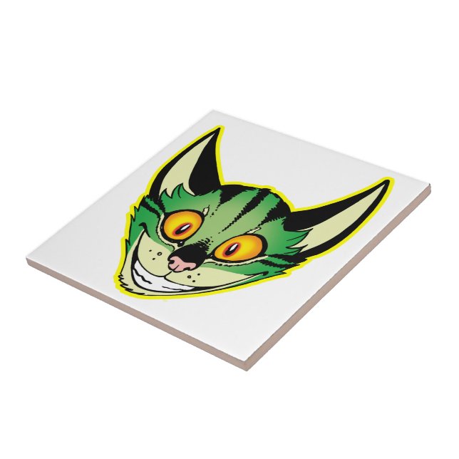 Fluorescent Cartoon Cat Tile (Side)