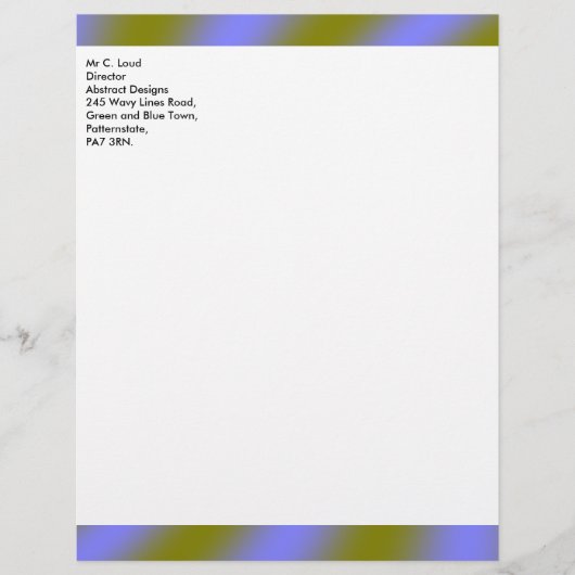 Fluorescent Clouds Customizable Letterhead (Front)