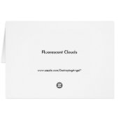 Fluorescent Clouds Greeting Card (Back Horizontal)