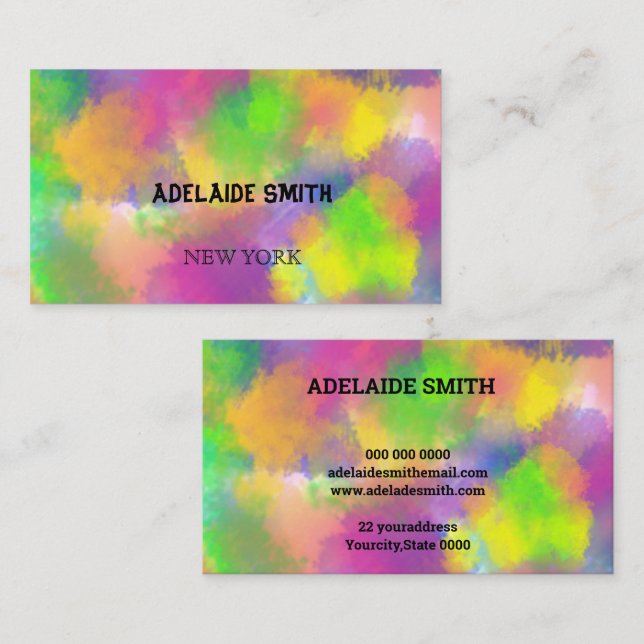 Fluorescent color spectrum business card (Front/Back)