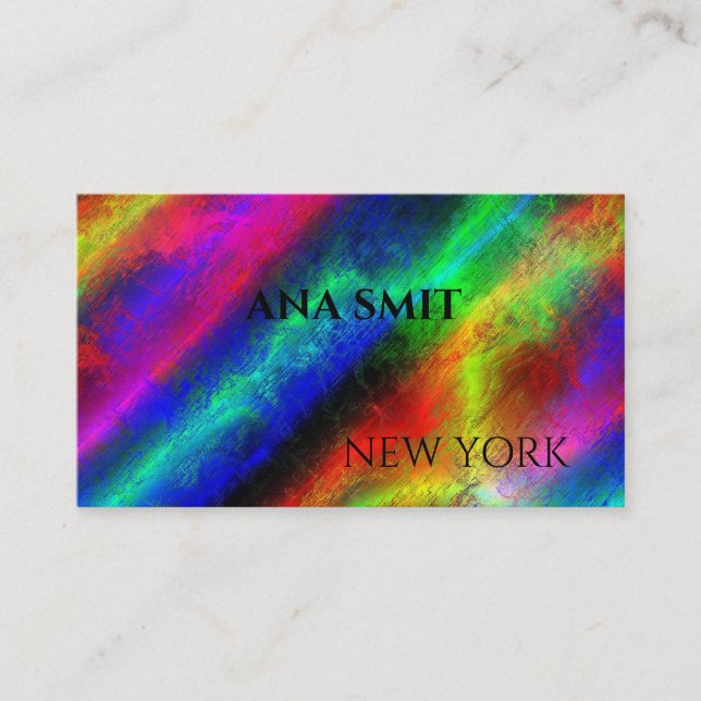 Fluorescent color spectrum business card (Front)