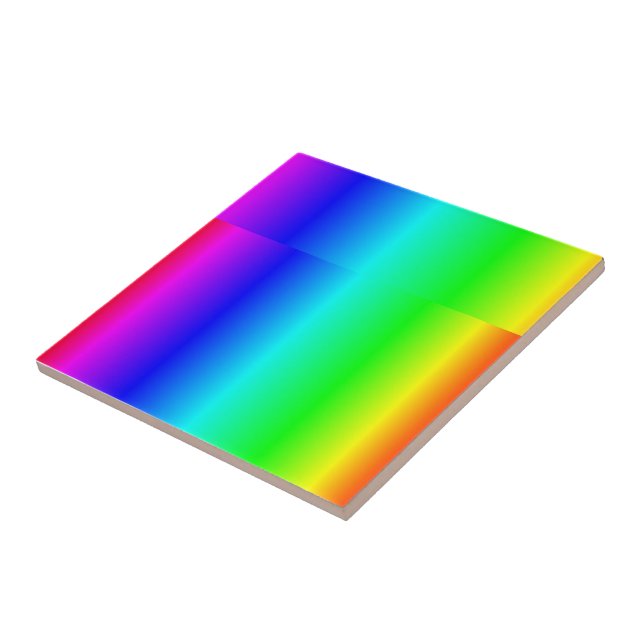 Fluorescent elegant rainbow colors  ceramic tile (Side)