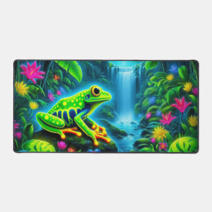 Fluorescent Frog, Eye-Catching Neon Animals Desk Mat